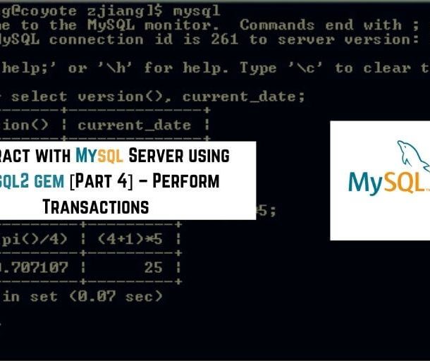 mysql2 gem perform transactions