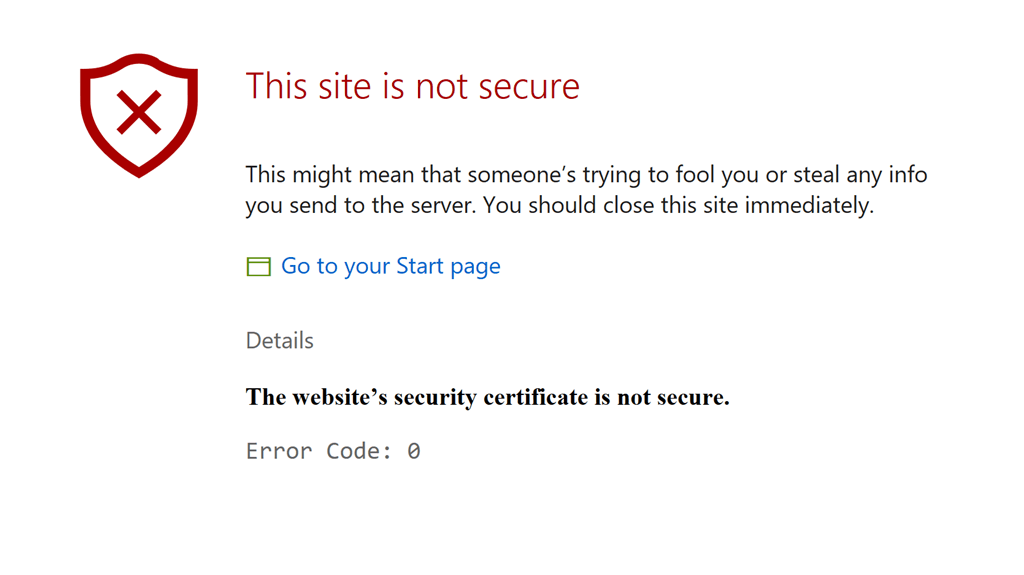insecure website